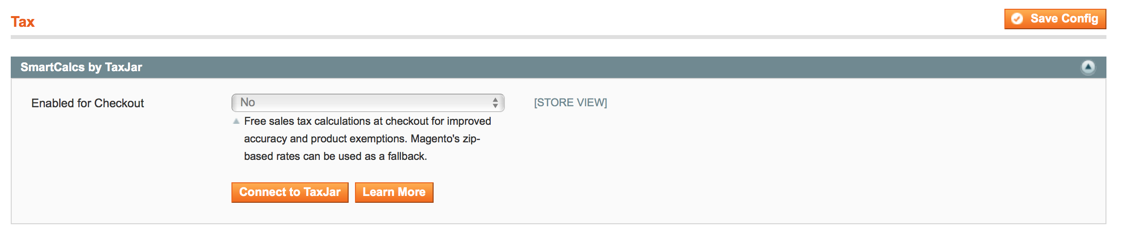 Magento TaxJar Configuration