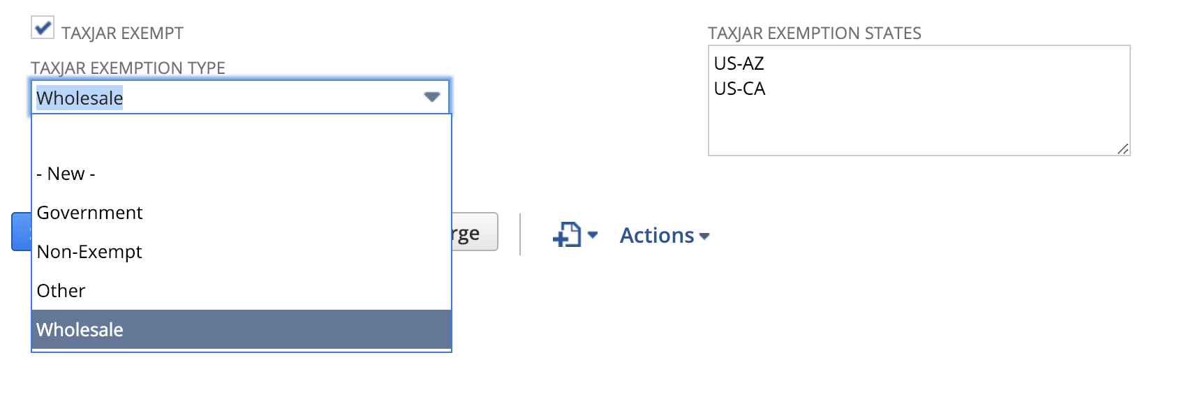 TaxJar Customer Exemptions