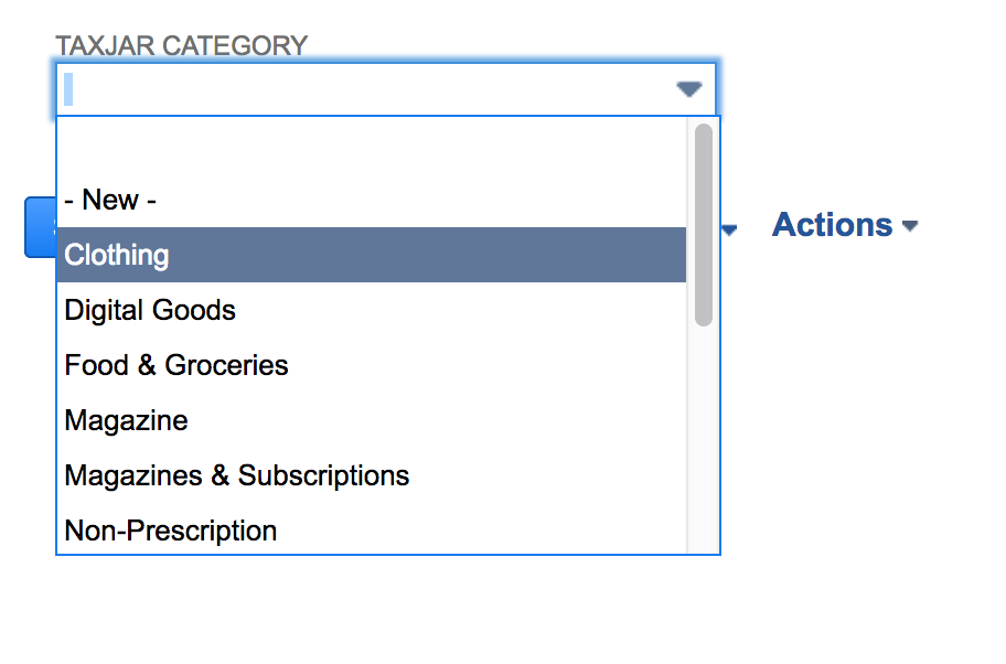 TaxJar Product Exemptions