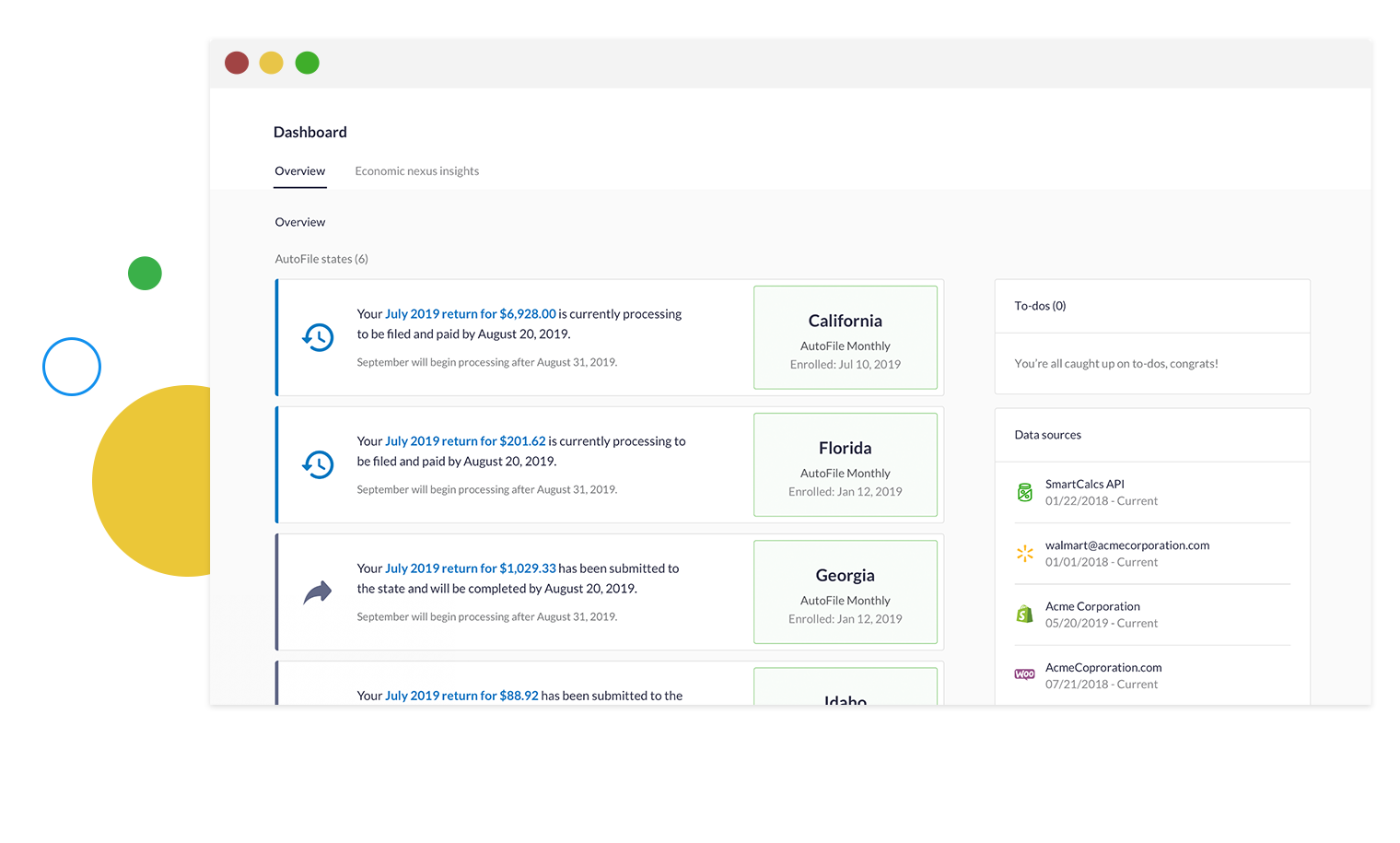 AutoFile Product Screenshot TaxJar Plus